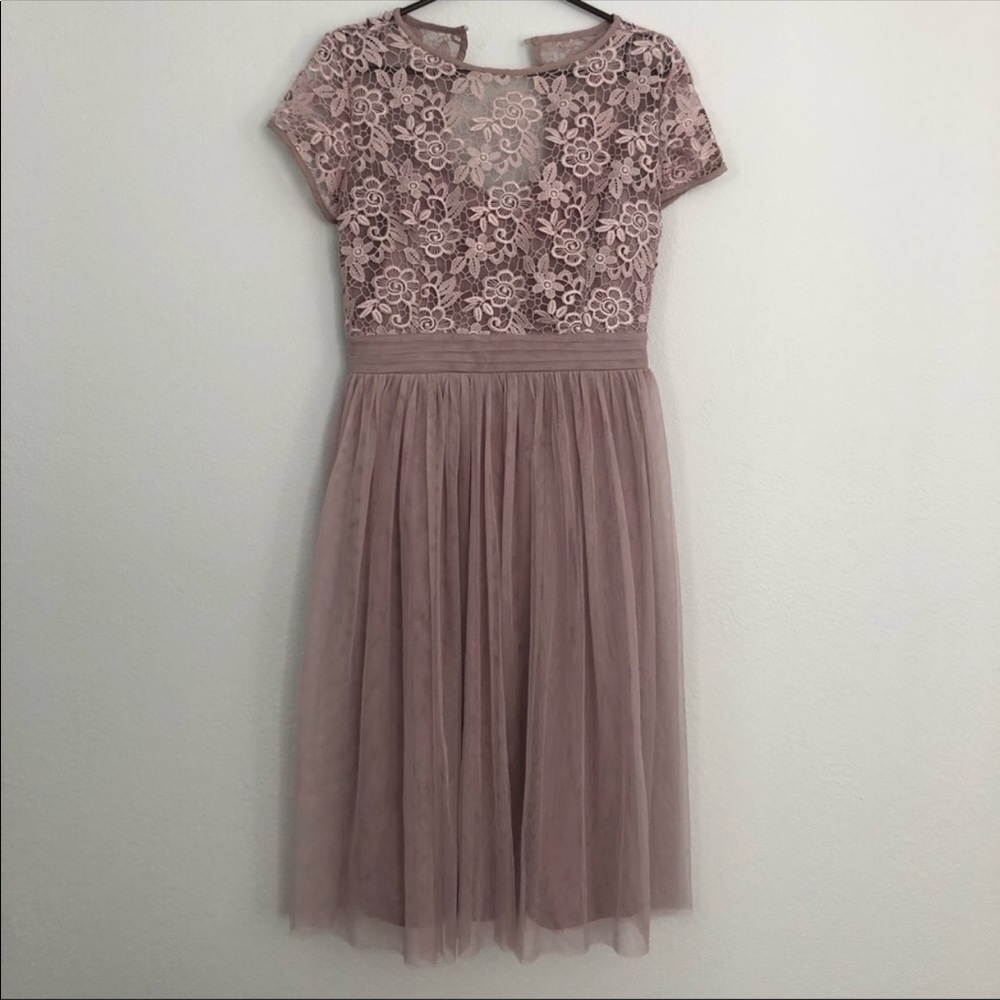 ASOS little mistress mauve tulle dress